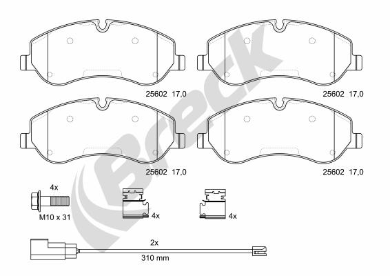 Set placute frana,frana disc 25602 00 703 00 BRECK